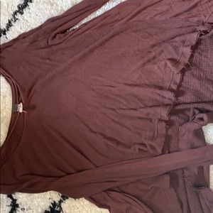 free people shirt with thumb holes